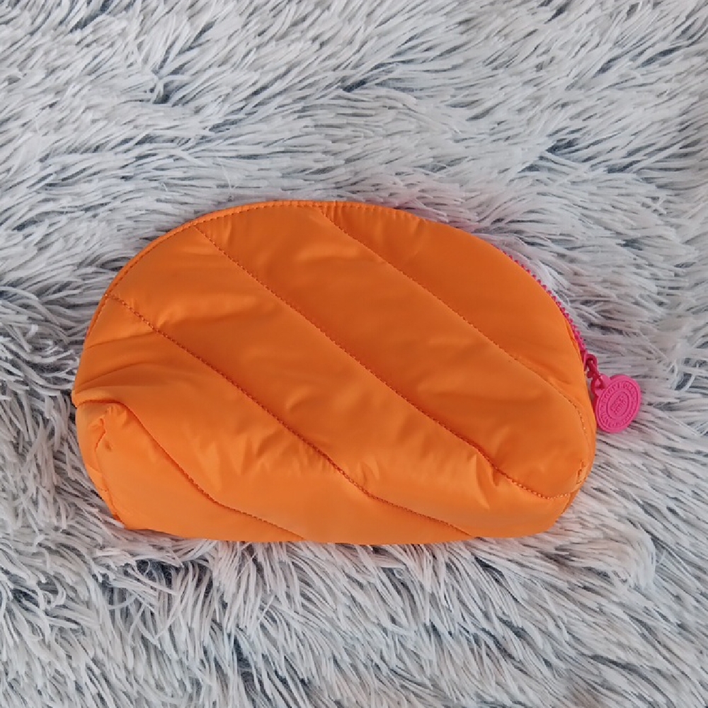 Bath & Body Works Vibrant Orange Quilted Cosmetic Bag